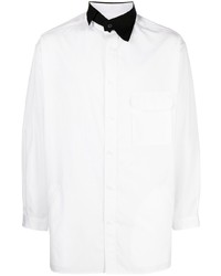 Yohji Yamamoto Asymmetric Collar Cotton Shirt