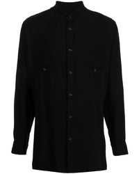 Yohji Yamamoto Band Collar Long Sleeved Shirt