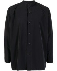 Homme Plissé Issey Miyake Band Collar Shirt