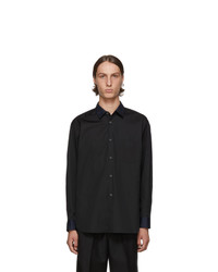 Comme Des Garcons SHIRT Black And Navy Contrast Shirt