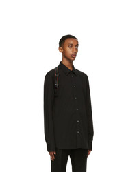 Alexander McQueen Black And Red Harness Shirt