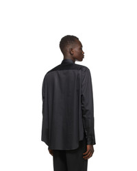 Comme Des Garcons Homme Plus Black Broadcloth Cut Out Shirt