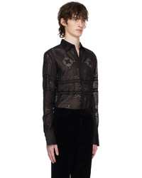 73 London Black Broderie Anglaise Shirt