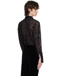 73 London Black Broderie Anglaise Shirt