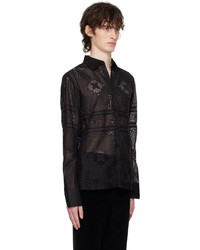 73 London Black Broderie Anglaise Shirt