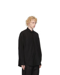 Juun.J Black Canvas Shirt