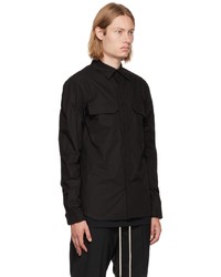 Rick Owens Black Cotton Shirt