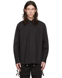 C2h4 Black Cotton Shirt
