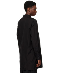 Yohji Yamamoto Black Crinkled Shirt