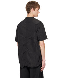 Omar Afridi Black Crinkled Shirt