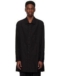 Yohji Yamamoto Black Crinkled Shirt