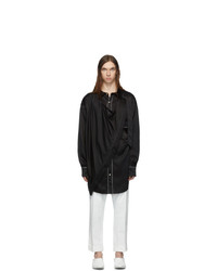 Bed J.W. Ford Black Fringe Scarf Shirt