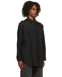 Peter Do Black Lace Flame Shirt