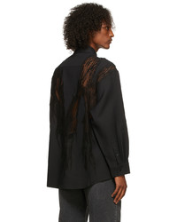 Peter Do Black Lace Flame Shirt