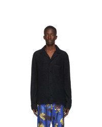 Opening Ceremony Black Mohair Knit Shirt
