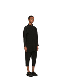 Homme Plissé Issey Miyake Black Monthly Colors August Collarless Shirt
