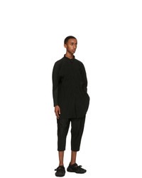 Homme Plissé Issey Miyake Black Monthly Colors August Collarless Shirt
