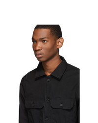 Naked and Famous Denim Black Oxford Rinsed Shirt