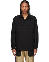 Sacai Black Oxford Twill Shirt