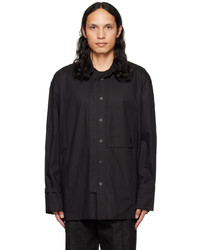 Wooyoungmi Black Paneled Shirt