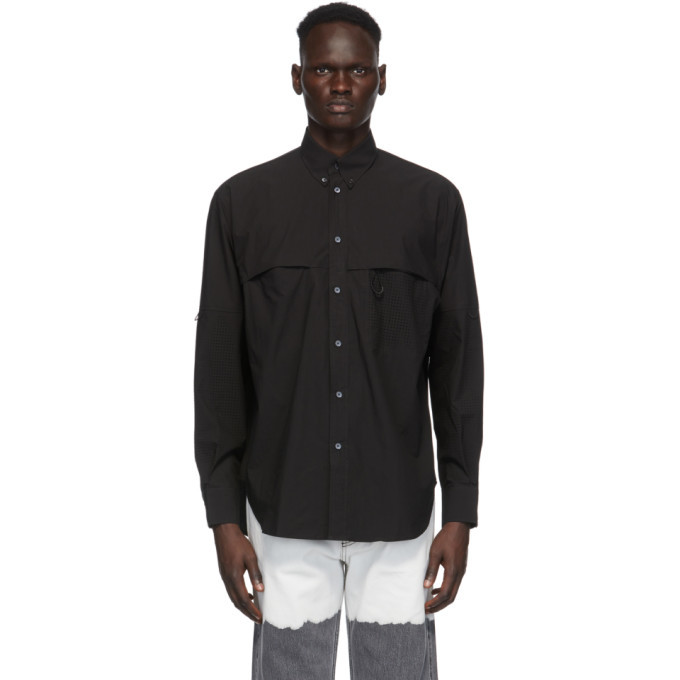 Givenchy Black Perforation Shirt, $850 | SSENSE | Lookastic