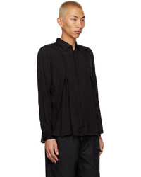 Black Comme Des Garçons Black Pleated Shirt