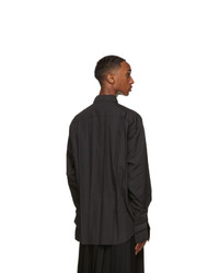Balenciaga Black Plisse Shirt