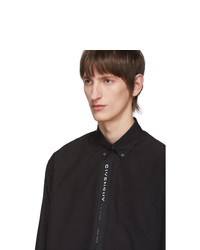 Givenchy Black Poplin Logo Shirt