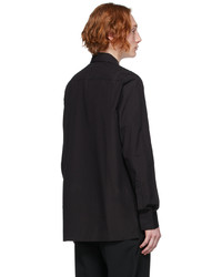 Givenchy Black Poplin Zip Shirt