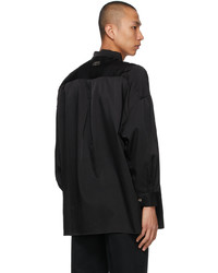 Tanaka Black Popover Work Shirt