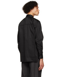 Ader Error Black Raw Edge Shirt