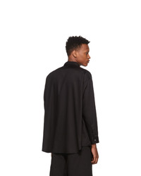 N. Hoolywood Black Rayon Classic Shirt