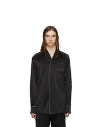 Bed J.W. Ford Black Satin Origami Shirt