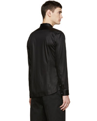 Jil Sander Black Shiny Collared Shirt