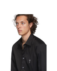 Alexander McQueen Black Skull Embroidered Shirt