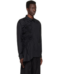 Simone Rocha Black Smocked Shirt