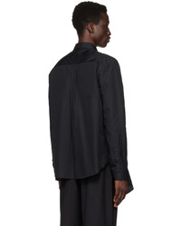 Simone Rocha Black Smocked Shirt