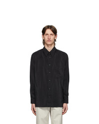 Lemaire Black Straight Collar Shirt
