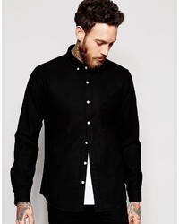 Asos Brand Shirt In Wool Mix With Long Sleeves