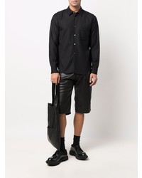 Black Comme Des Garçons Button Up Fitted Shirt