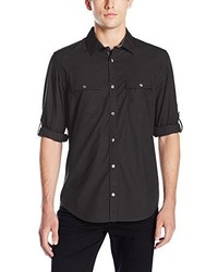 Calvin Klein Roll Tab Utility Long Sleeve Button Down Shirt