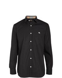 Burberry Contrast Button Stretch Cotton Shirt