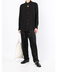 Sulvam Contrast Stitch Long Sleeve Shirt