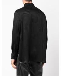 Saint Laurent Contrast Stripe Fluid Long Sleeve Shirt