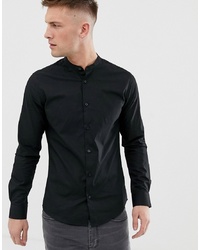 ONLY & SONS Cotton Shirt With Grandad Collar