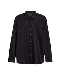 Ted Baker London Curdle Slim Fit Dot Button Up Shirt
