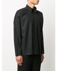 Homme Plissé Issey Miyake Double Collar Long Sleeved Shirt