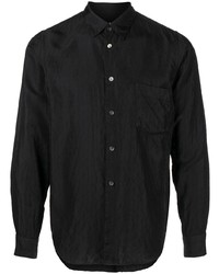 Black Comme Des Garçons Embroidered Paisley Pattern Shirt