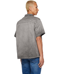 Les Tien Gray Camp Collar Shirt