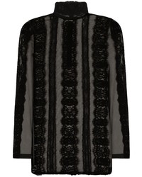 Dolce & Gabbana Lace Detail Translucent Shirt